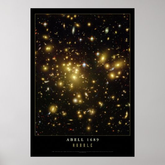 Poster d'astronomie Abell 1689 Galaxies (Devant)