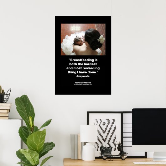 Poster dat borstvoeding geeft (Thuiskantoor)