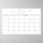 Poster Date de naissance de bébé Shower Floral Timeless V (Devant)