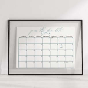 Poster Date de naissance de bébé Shower Floral Timeless V