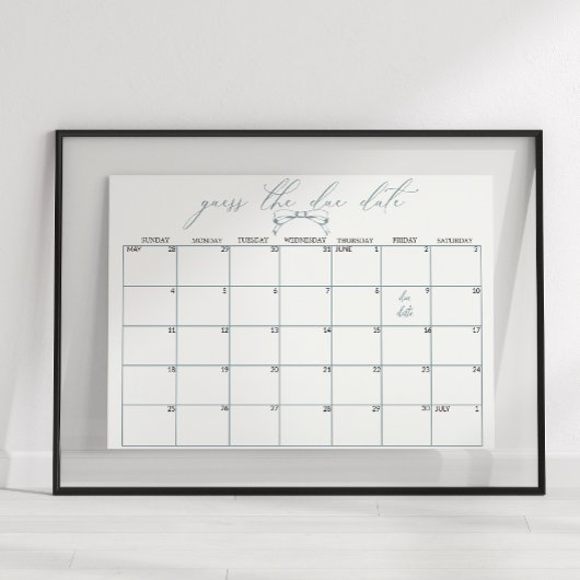 Poster Date de naissance de bébé Shower Floral Timeless V