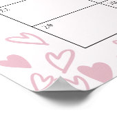 Poster Date d'échéance du bébé Calender Baby shower Jeu C (Coin)