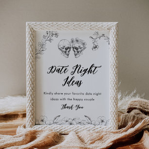Poster Date gothique Idées nocturnes Signe Fête des marié