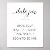 Poster Date Idée Pour Mariage Couple Élégante Fête des ma (Devant)