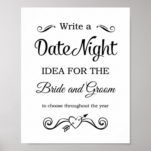 Poster Date Night Ideas Mariage (Devant)