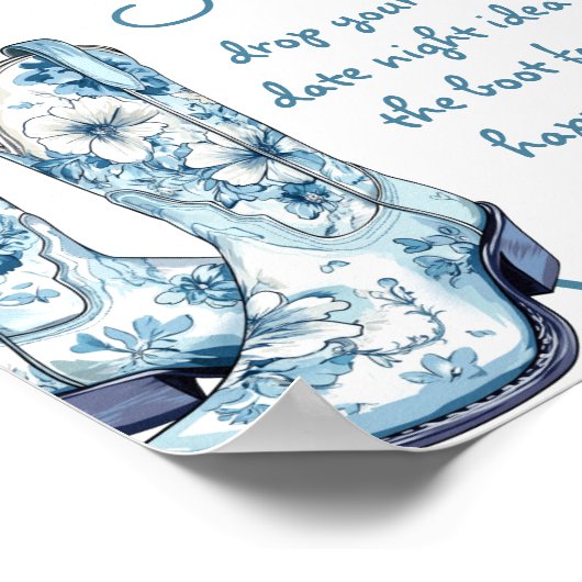 Poster Date Nuit Idées Chinoiserie Boots Fête des mariées (Coin)