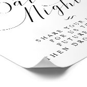 Poster Date Nuit Mason Jar Hearts Script Mariage Signal (Coin)