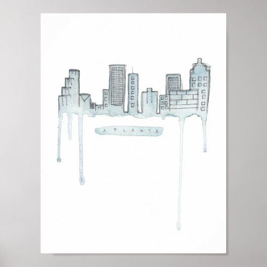 Poster d'Atlanta Skyline (Devant)
