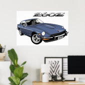 Poster Datsun 260Z bleu (Bureau à domicile)