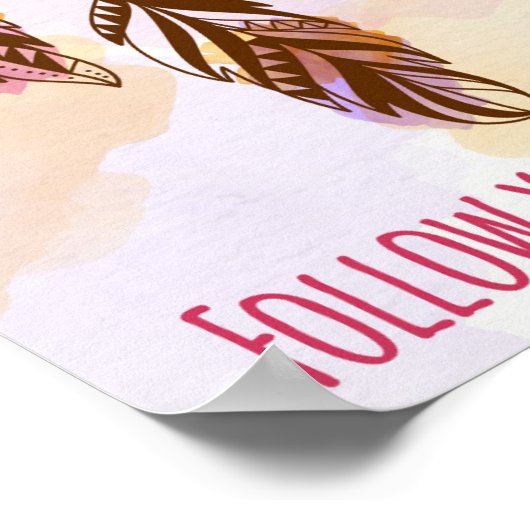 Poster d'attrape de rêve aquarelle (Coin)