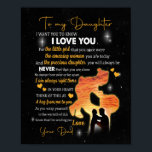 Poster Daughter Gift |Letter To My Daughter Love From Dad<br><div class="desc">Daughter Gift | To My Daughter I Want You To Know I Love You Love From Dad</div>
