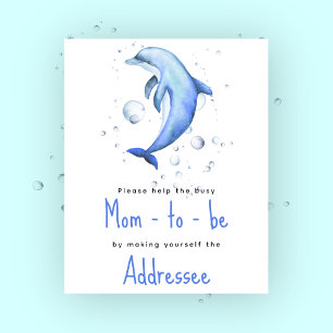 Poster Dauphin aquarelle - Maman destinataire