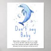 Poster Dauphin aquarelle - Ne dites pas bébé (Devant)