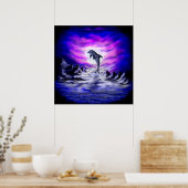 Poster Dauphin clair de lune (Cuisine)