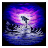 Poster Dauphin clair de lune (Devant)