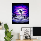 Poster Dauphin clair de lune (Bureau à domicile)
