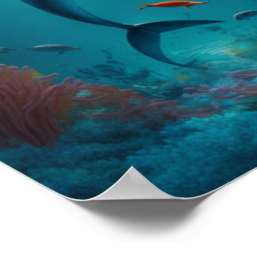 Poster Dauphin Dans L'Océan (Coin)