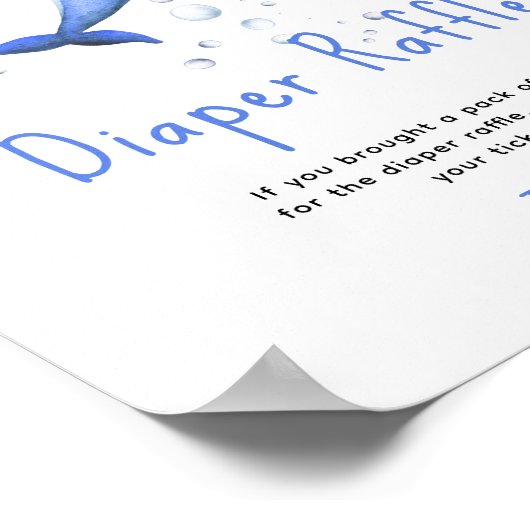 Poster Dauphin d'aquarelle - Jeu de raffe de couches (Coin)