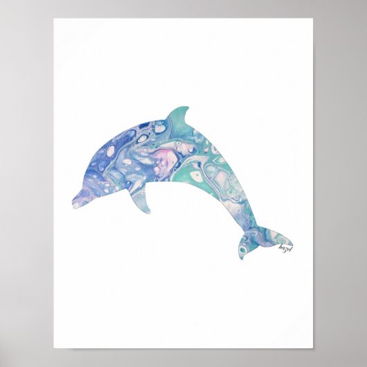 Poster Dauphin, De La Peinture Originale, Dauphin (Devant)