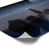 Poster Dauphin et phare la nuit (Coin)