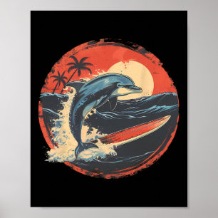 Poster Dauphin Mer Océan Animal Océan Mer Dauphin Surf
