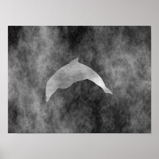 Poster Dauphin noir foncé (Devant)