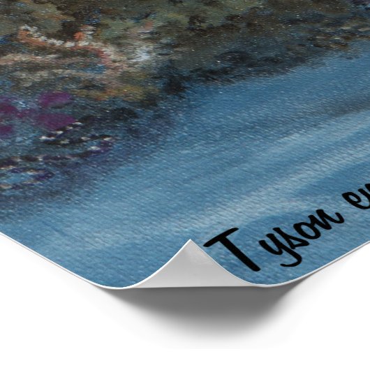 Poster Dauphin peint sur (Coin)