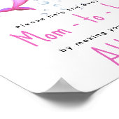Poster Dauphin rose à l'aquarelle - future maman destinat (Coin)