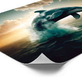 Poster Dauphin Sauter de l'eau (Coin)