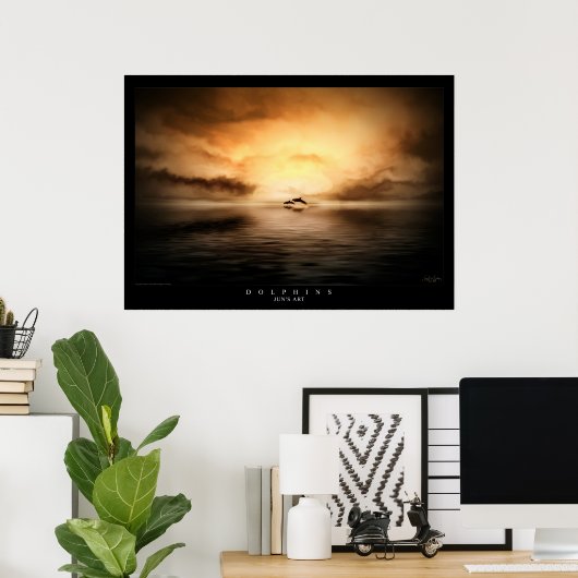 Poster Dauphins (Bureau à domicile)