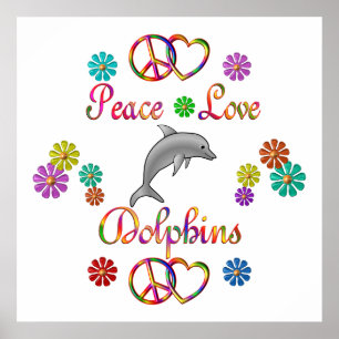 Poster Dauphins d'amour de paix