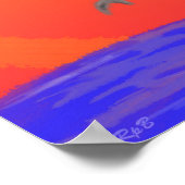 Poster Dauphins de coucher de soleil : Imprimer (Coin)