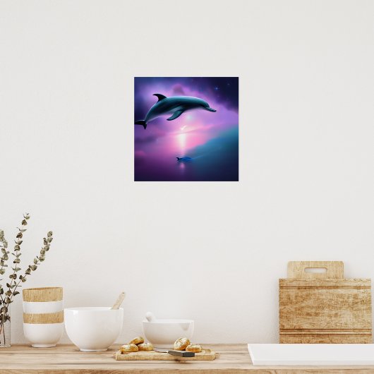 Poster Dauphins de nuit (Cuisine)