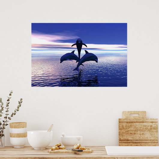 Poster Dauphins du début du matin (Cuisine)