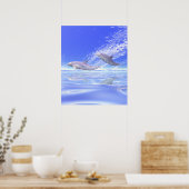 Poster Dauphins en course (Cuisine)