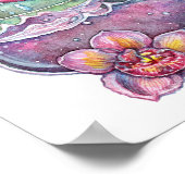 Poster Dauphins et orchidées (Coin)