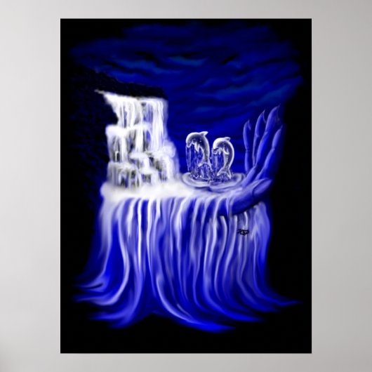 Poster Dauphins, Main du temps (Devant)