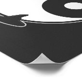 Poster Dauphins Yin Yang Noir/Blanc (Coin)