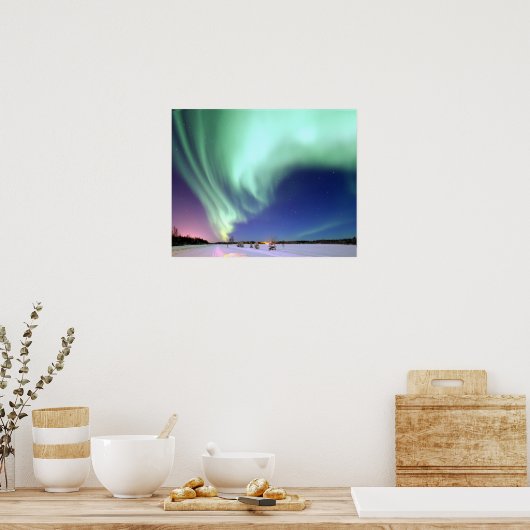 Poster d'Aurora Borealis sur Alaska (Cuisine)