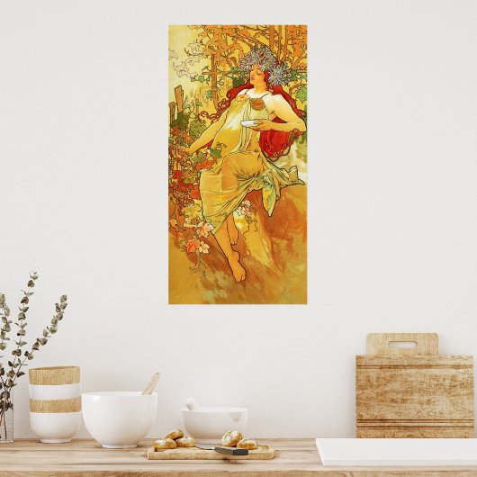 Poster d'automne Alphonse Mucha (Cuisine)