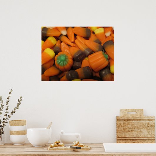 Poster d'automne Candy Corn (Cuisine)