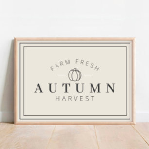 Poster d'automne de la récolte d'automne de la fer