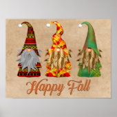 Poster d'automne Gnomes Happy Fall (Devant)