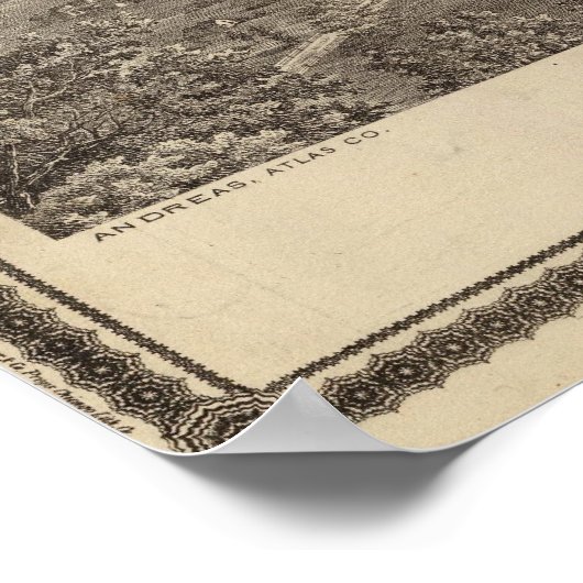 Poster Davenport, Iowa, vue du sud-ouest (Coin)