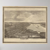 Poster Davenport, Iowa, vue du sud-ouest (Devant)