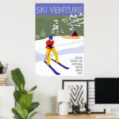 Poster d'aventure Ski 24"x36" (Bureau à domicile)