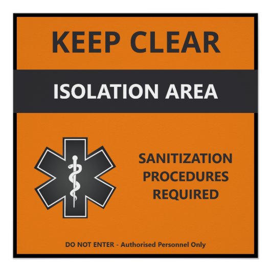 Poster d'avertissement Coronavirus personnalisable (Devant)