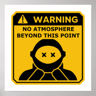 Poster d'avertissement d'atmosphère pour les ingén
