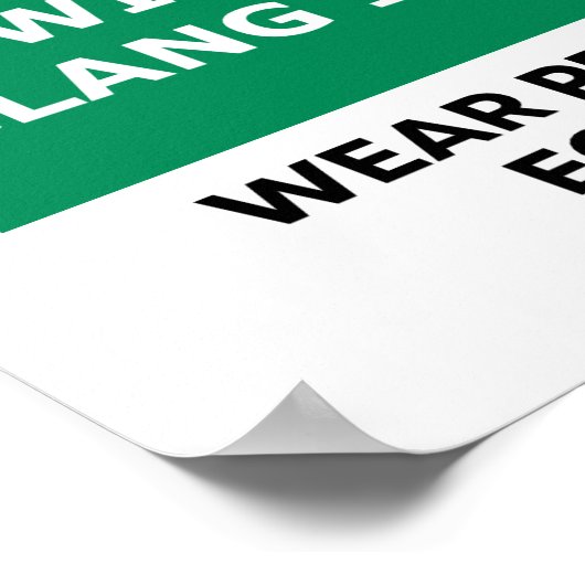 Poster d'avertissement de clang des ingénieurs spa (Coin)