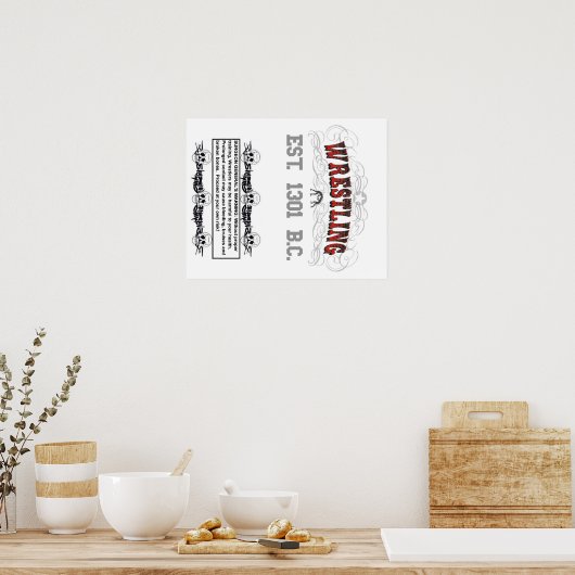 Poster d'avertissement de lutte (Cuisine)